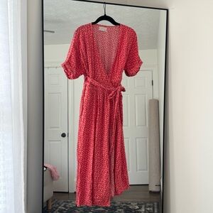 Urban Outfitters Red Midi Dress